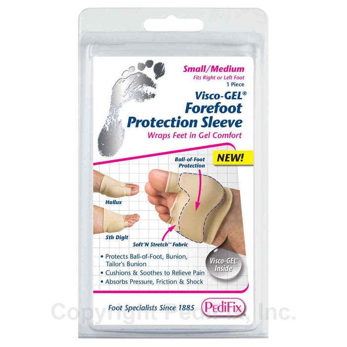 PEDIFIX accessories SMALL/MEDIUM PediFix® Visco-GEL® Forefoot Protection Sleeve 092437528363 PediFix® Visco-GEL® Forefoot Protection Sleeve