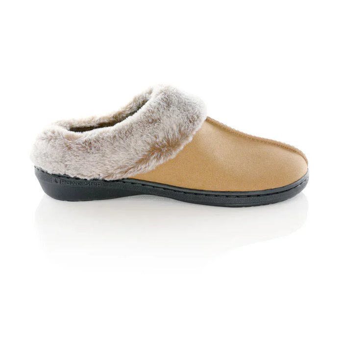 POWERSTEP cliog 5 / Light Brown PowerStep Women's Clog Slippers | Plantar Fasciitis Arch Support Orthotic House Shoe PowerStep Women's Clog Slippers | Plantar Fasciitis Arch Support Orthotic House Shoe