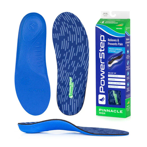 POWERSTEP INSOLES Men's 4-4.5 | Women's 6-6.5 PowerStep Pinnacle High Insoles | High Arch Pain Relief Orthotic, Supination Inserts 749852114601 PowerStep Pinnacle High Insoles | High Arch Pain Relief Orthotic, Supination Inserts