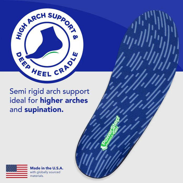 POWERSTEP INSOLES PowerStep Pinnacle High Insoles | High Arch Pain Relief Orthotic, Supination Inserts PowerStep Pinnacle High Insoles | High Arch Pain Relief Orthotic, Supination Inserts