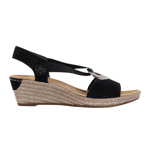Rieker SANDAL EU 36 / US 5-5.5 / Black fanni H6 - Black fanni H6 - Black