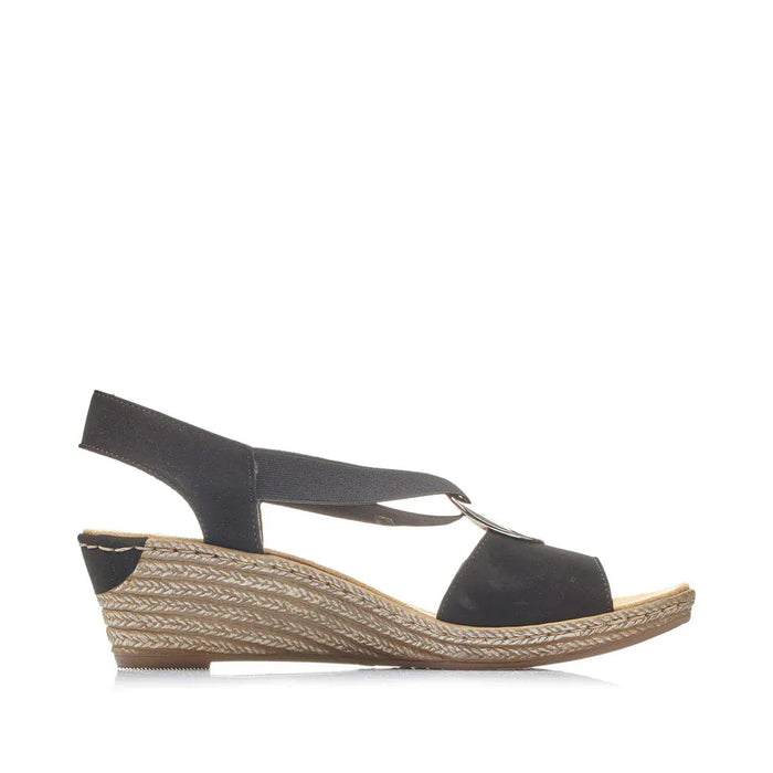 Rieker SANDAL EU 36 / US 5-5.5 / Black fanni h6 fanni h6