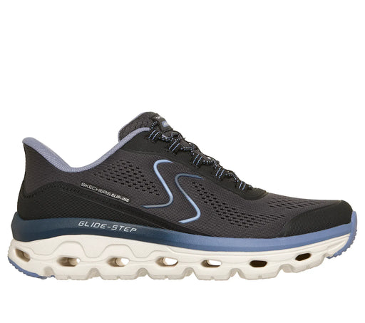 SKECHERS SHOES 5 / Black/Blue Skechers Slip-ins: Glide-Step Sole Skechers Slip-ins: Glide-Step Sole