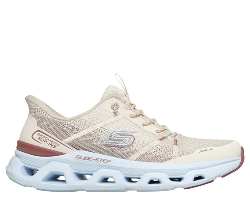SKECHERS SHOES 6 / NATURAL / LIGHT BLUE Skechers Slip-ins: Glide-Step Altus - Fast Lane 199025015530 Skechers Slip-ins: Glide-Step Altus - Fast Lane