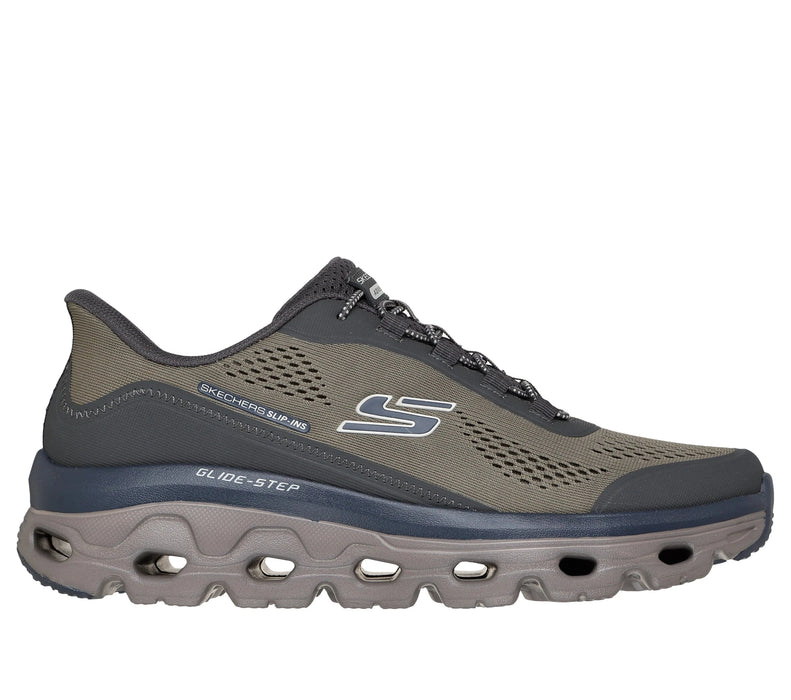 SKECHERS SHOES 8 / Olive Skechers Slip-Ins: Glide-Step Sole - Glover Peak Skechers Slip-Ins: Glide-Step Sole - Glover Peak
