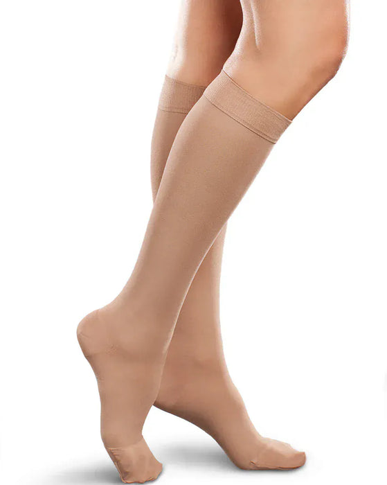 THERAFIRM accessories Small/Short / Sand Therafirm Ease Opaque Women's Closed Toe Knee High 15-20 mmHg Therafirm Ease Opaque Women's Closed Toe Knee High 15-20 mmHg