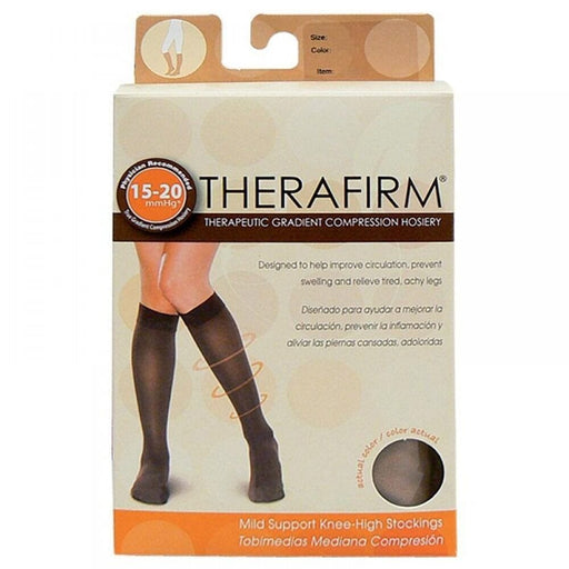THERAFIRM SOCKS Small / Beige Therafirm Core-Spun Support Socks for Men & Women 15-20mmHg 721734681937 Therafirm Core-Spun Support Socks for Men & Women 15-20mmHg