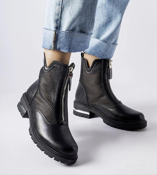 Ukrainian Vibe 5.5 Cavour Openwork Eco Leather Boots Cavour Openwork Eco Leather Boots