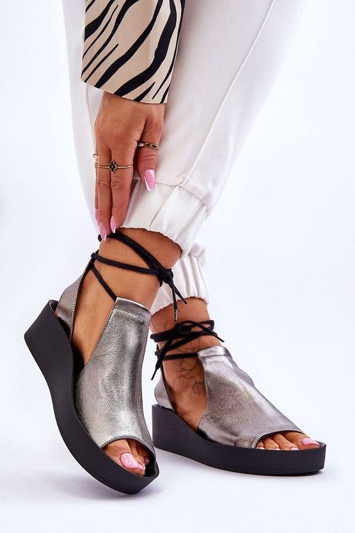 Ukrainian Vibe 5.5 Liavone Leather Lace-Up Sandals Liavone Leather Lace-Up Sandals