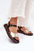 Ukrainian Vibe 5.5 Narivelle Leather Sandals with Patterned Platform Narivelle Leather Sandals with Patterned Platform