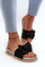 Ukrainian Vibe Alinara Suede Knot Platform Slides Alinara Suede Knot Platform Slides