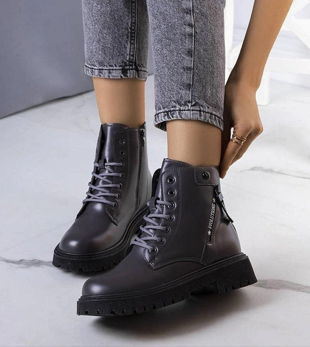 Ukrainian Vibe Anjura Gray Fur-Lined Winter Trappers Anjura Gray Fur-Lined Winter Trappers