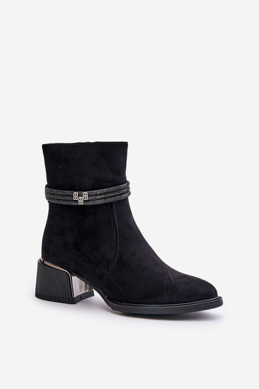 Ukrainian Vibe Arlena Suede Boots with Shimmer Trim Arlena Suede Boots with Shimmer Trim