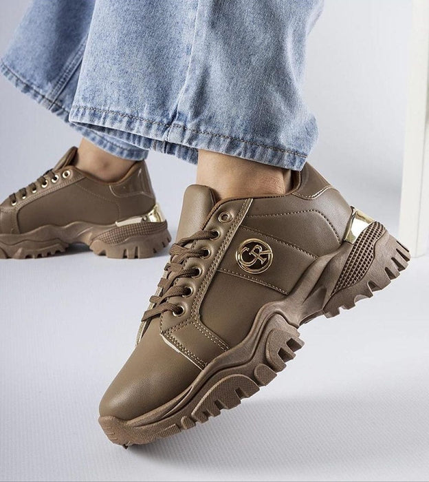 Ukrainian Vibe Arpaia Chunky Brown Sneakers for Women Arpaia Chunky Brown Sneakers for Women