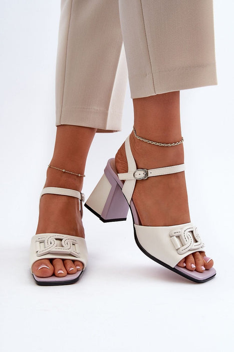 Ukrainian Vibe Aurelenna Post Heel Sandals with Accent Aurelenna Post Heel Sandals with Accent