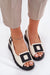 Ukrainian Vibe Avenlisse Buckled Accent Wedge Sandals Avenlisse Buckled Accent Wedge Sandals