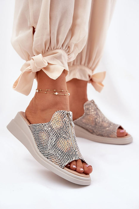 Ukrainian Vibe Beige / 5.5 Arvenelle Buckle Accent Wedge Sandals Arvenelle Buckle Accent Wedge Sandals
