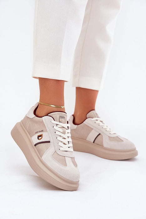 Ukrainian Vibe Beige / 5.5 Caravelle Mixed-Leather Sneakers Caravelle Mixed-Leather Sneakers