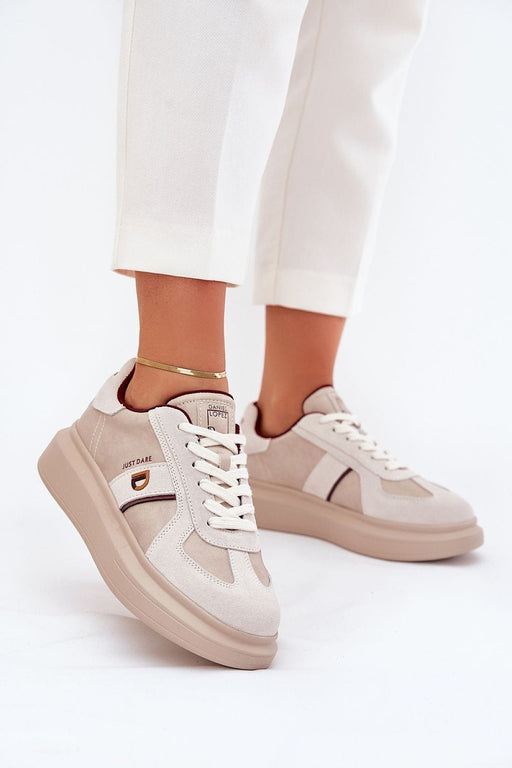 Ukrainian Vibe Beige / 5.5 Caravelle Mixed-Leather Sneakers Caravelle Mixed-Leather Sneakers
