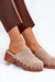 Ukrainian Vibe Beige / 5.5 Corveda Studded Suede Wedge Clogs Corveda Studded Suede Wedge Clogs
