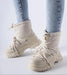 Ukrainian Vibe Beige / 5.5 Eldarien Lace-Up Snow Boots Eldarien Lace-Up Snow Boots