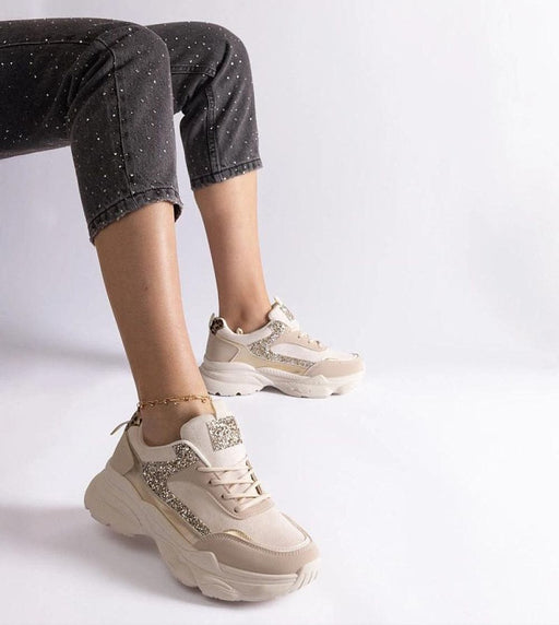 Ukrainian Vibe Beige / 5.5 Elyvanna Brocade Panel Suede Sneakers Elyvanna Brocade Panel Suede Sneakers