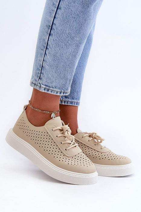 Ukrainian Vibe Beige / 5.5 Ferossa Openwork Platform Sneakers Ferossa Openwork Platform Sneakers