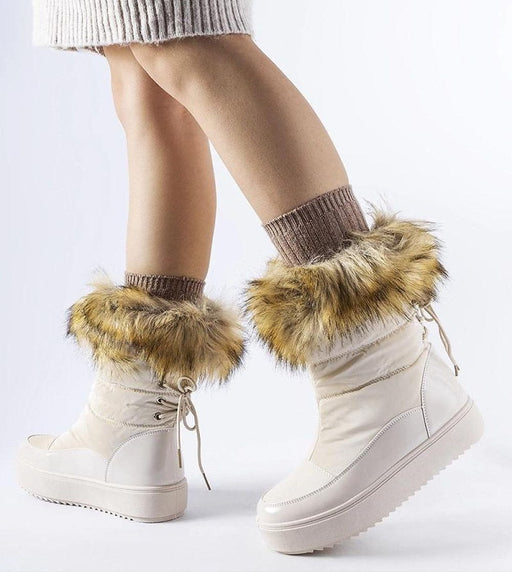 Ukrainian Vibe Beige / 5.5 Igne Fur-Lined Winter Boots Igne Fur-Lined Winter Boots