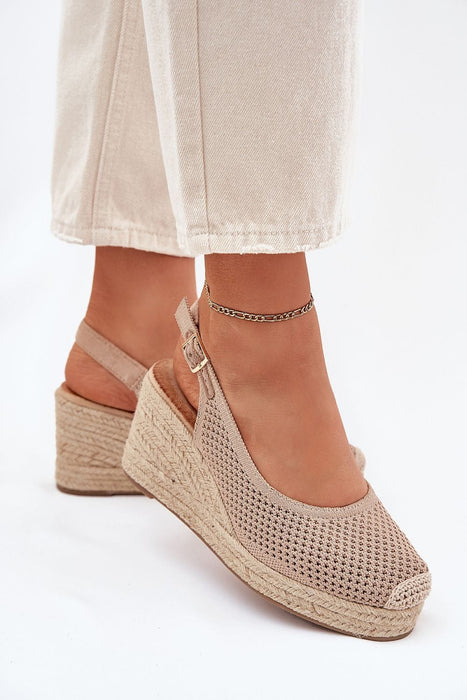 Ukrainian Vibe Beige / 5.5 Liravine Braided Wedge-Toe Sandals Liravine Braided Wedge-Toe Sandals