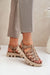 Ukrainian Vibe Beige / 5.5 Rovenne Studded Platform Leather Sandals Rovenne Studded Platform Leather Sandals