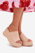 Ukrainian Vibe Beige / 5.5 Selentia Faux Leather Wedge Sandals Selentia Faux Leather Wedge Sandals