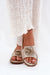 Ukrainian Vibe Beige / 5.5 Shiraelle Shimmer Strap Sandals Shiraelle Shimmer Strap Sandals
