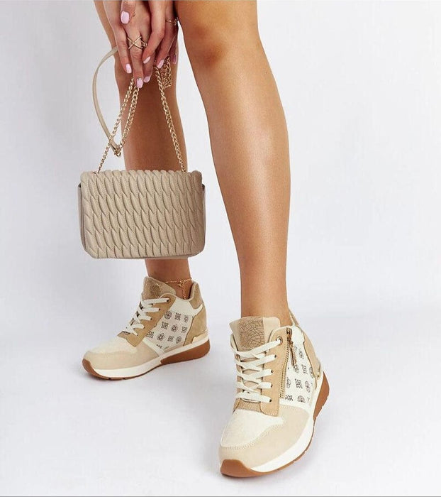 Ukrainian Vibe Beige / 5.5 Valterra Brown Wedge Sneakers Valterra Brown Wedge Sneakers
