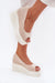 Ukrainian Vibe Beige / 5.5 Velunara Covered Wedge Suede Sandals Velunara Covered Wedge Suede Sandals