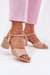 Ukrainian Vibe Beige / 5.5 Veranisse Column Heel Sandals Veranisse Column Heel Sandals