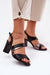 Ukrainian Vibe Black / 5.5 Aurelisse Column Heel Occasion Sandals Aurelisse Column Heel Occasion Sandals