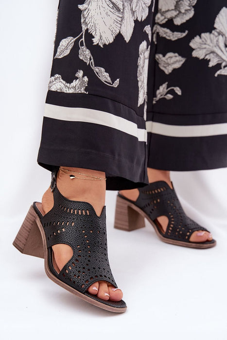 Ukrainian Vibe Black / 5.5 Caldeira Square-Toe Satin Sandals Caldeira Square-Toe Satin Sandals
