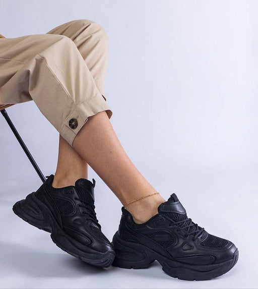 Ukrainian Vibe Black / 5.5 Elphira White Chunky Sole Sneakers Elphira White Chunky Sole Sneakers