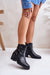Ukrainian Vibe Black / 5.5 Olivaya Eco-Leather Mid Heel Boots Olivaya Eco-Leather Mid Heel Boots
