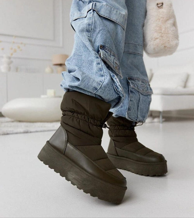 Ukrainian Vibe Black / 5.5 Olviera Slip-On Platform Snow Boots Olviera Slip-On Platform Snow Boots