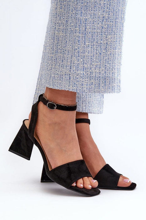 Ukrainian Vibe Black / 5.5 Solavine High Suede Strap Sandals Solavine High Suede Strap Sandals