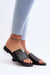 Ukrainian Vibe Black / 5.5 Talvera Flat Slides with Gold Detail Talvera Flat Slides with Gold Detail