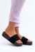 Ukrainian Vibe Black / 5.5 Zanurea Suede Platform Slide Sandals Zanurea Suede Platform Slide Sandals