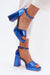 Ukrainian Vibe Blue / 5.5 Arvelinne Classic Pillar Heel Sandals Arvelinne Classic Pillar Heel Sandals