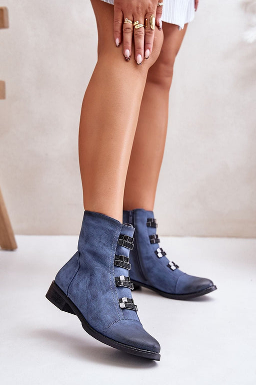 Ukrainian Vibe Blue / 5.5 Velindra Everyday Zip-Up Boots Velindra Everyday Zip-Up Boots