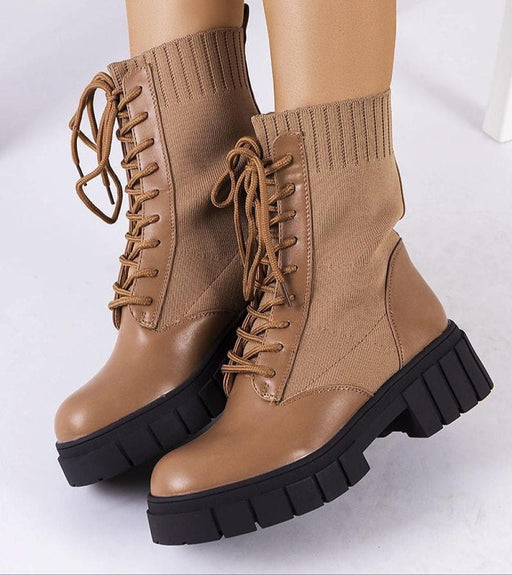 Ukrainian Vibe Braveda Brown Elastic-Top Boots Braveda Brown Elastic-Top Boots
