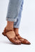 Ukrainian Vibe Brown / 5.5 Sylvara Classic Leather Flat Sandals Sylvara Classic Leather Flat Sandals