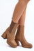 Ukrainian Vibe Brown / 5.5 Vallorea Square-Toe Platform Boots Vallorea Square-Toe Platform Boots