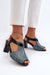 Ukrainian Vibe Carelia Buckled Post Heel Sandals Carelia Buckled Post Heel Sandals