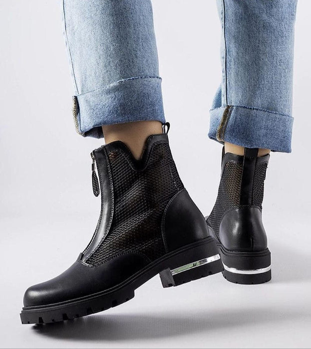 Ukrainian Vibe Cavour Openwork Eco Leather Boots Cavour Openwork Eco Leather Boots